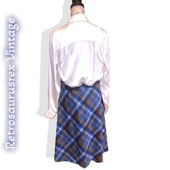 Vintage 70’s Twee Funky Plaid Jacket & Skirt Suit Set, Large, Trissi - Picture 7 of 8